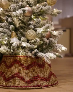 Copri base per albero di Natale HIVER Alghe marine Rosso 51 cm
