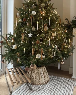 Copri base per albero di Natale AVENT Rattan Naturale 50 cm