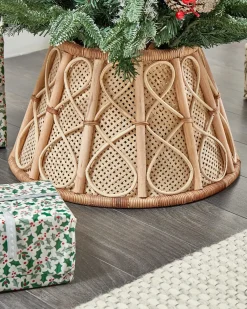 Copri base per albero di Natale AVENT Rattan Naturale 50 cm