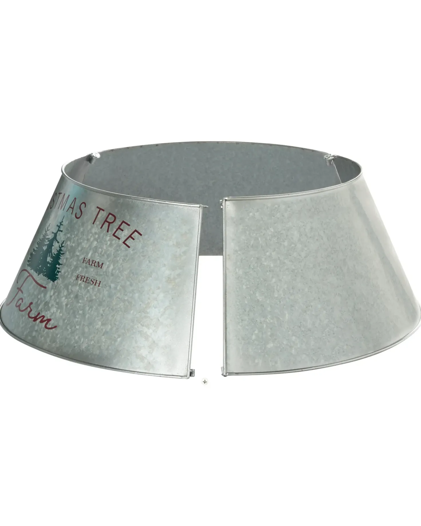 Copri base per albero di Natale ROVANIEMI Ferro Argento 65 cm