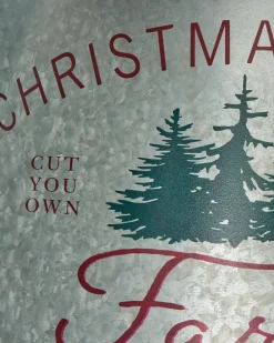 Copri base per albero di Natale ROVANIEMI Ferro Argento 65 cm