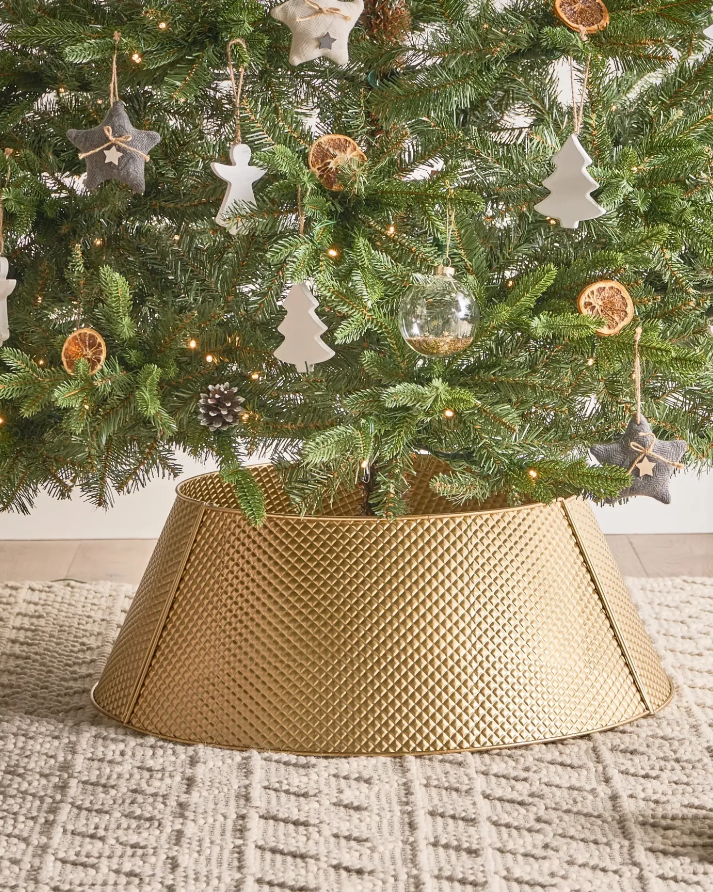 Copri base per albero di Natale LAPUA Ferro Oro 64 cm