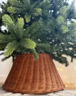 Copri base per albero di Natale FLOCON Rattan Naturale 47 cm