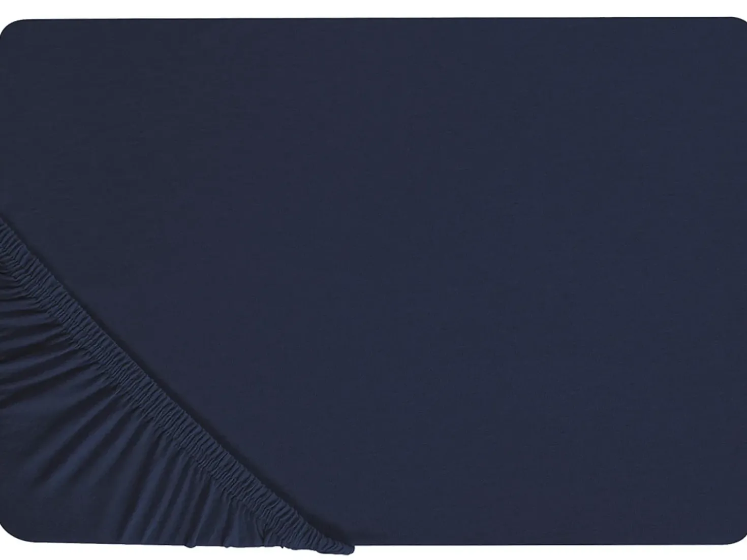 Coprimaterasso elasticizzato HOFUF Cotone 90 x 200 cm Blu marino