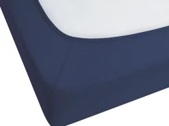 Coprimaterasso elasticizzato HOFUF Cotone 90 x 200 cm Blu marino