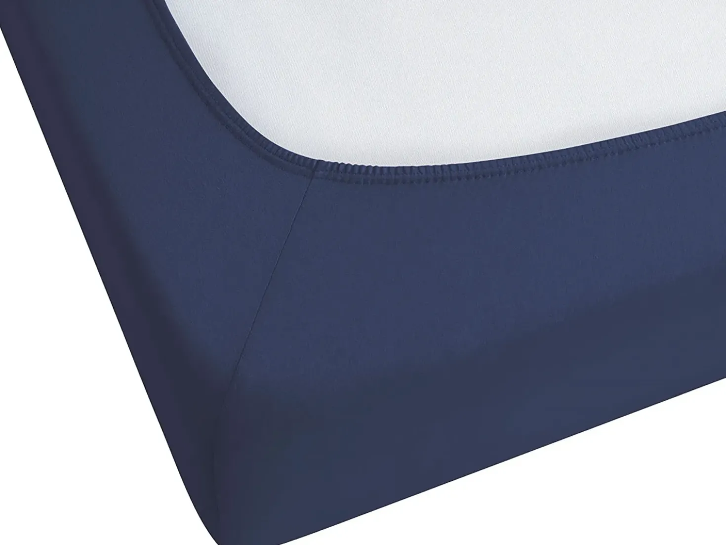 Coprimaterasso elasticizzato HOFUF Cotone 90 x 200 cm Blu marino