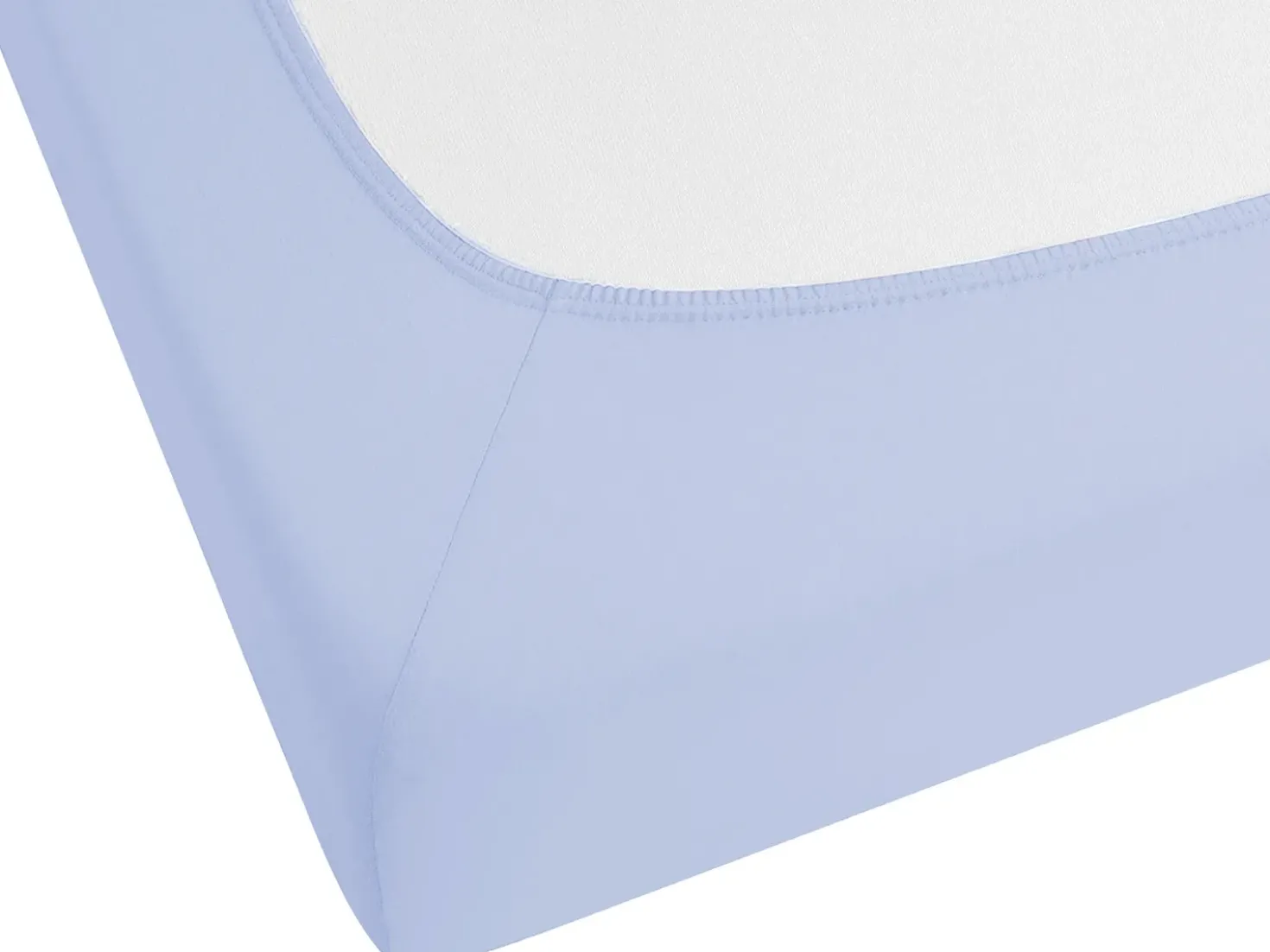 Coprimaterasso elasticizzato JANBU Cotone 200 x 200 cm Azzurro