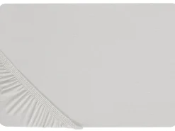 Coprimaterasso elasticizzato JANBU Cotone 200 x 200 cm Grigio chiaro