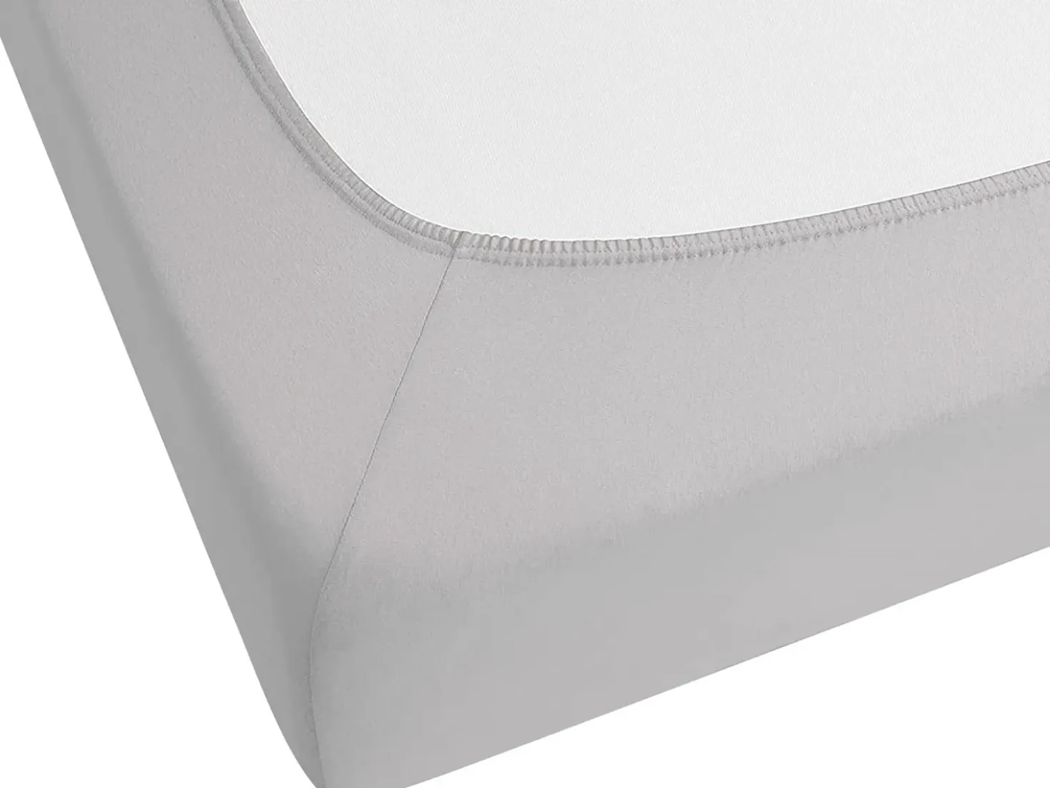 Coprimaterasso elasticizzato HOFUF Cotone 90 x 200 cm Grigio chiaro