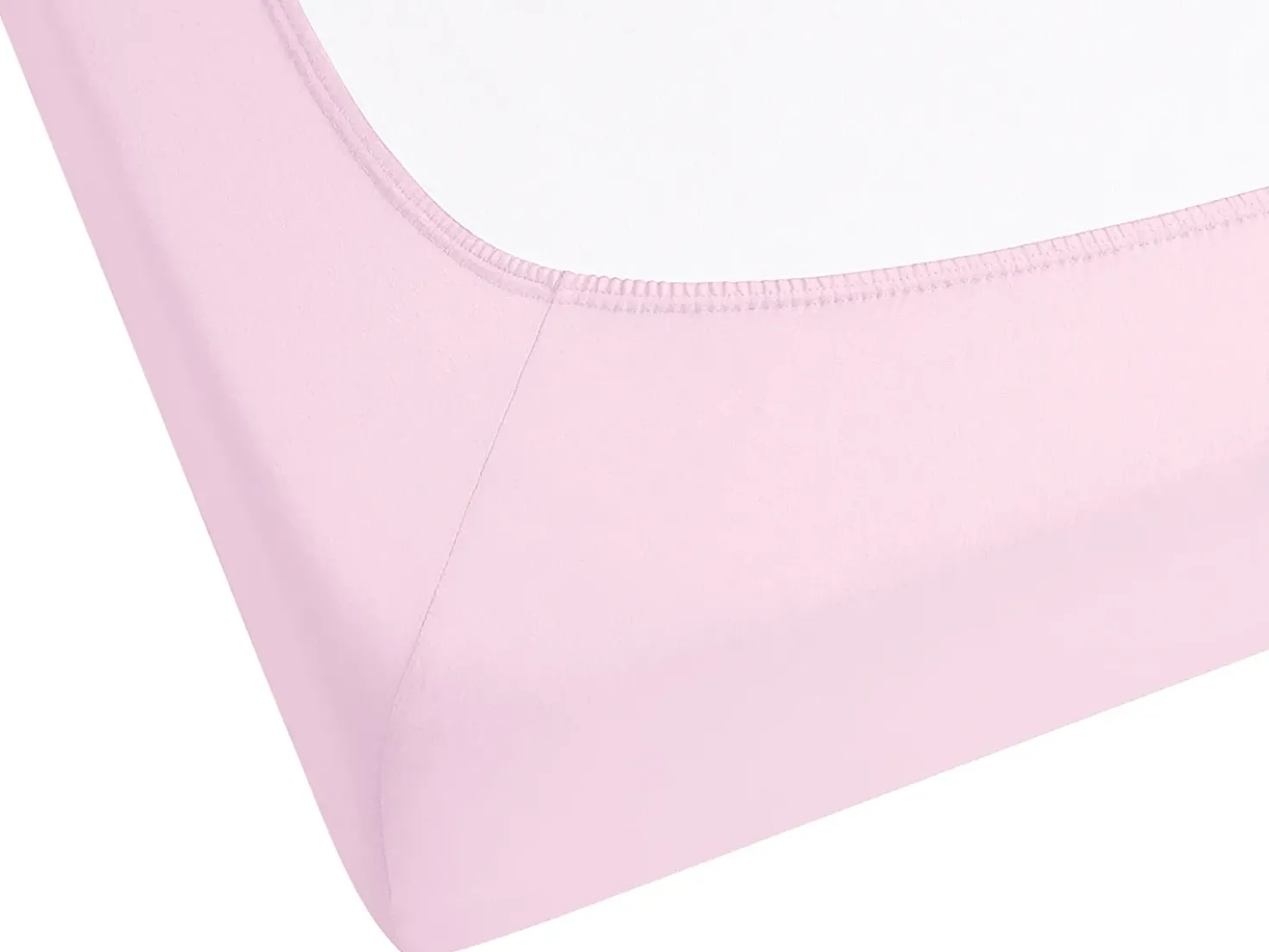 Coprimaterasso elasticizzato JANBU Cotone 200 x 200 cm Rosa pastello