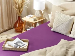 Coprimaterasso elasticizzato JANBU Cotone 200 x 200 cm Viola