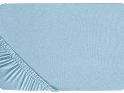 Coprimaterasso elasticizzato HOFUF Cotone 90 x 200 cm Azzurro
