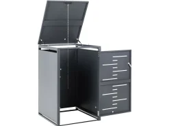Copri-pattumiera 240 L PERISSA Metallo Grigio scuro