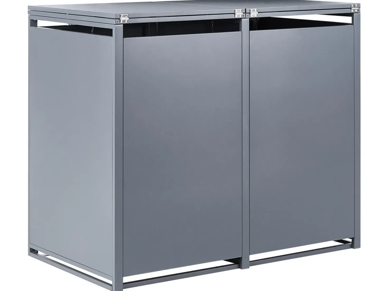 Copri-pattumiera 480 L PIACENZA Doppio Metallo Grigio scuro