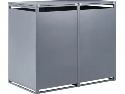 Copri-pattumiera 480 L POLICORO Doppio Metallo Grigio scuro