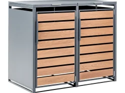 Copri-pattumiera 480 L POLICORO Doppio Metallo Grigio scuro