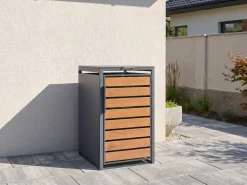 Copri-pattumiera 240 L POLICORO Metallo Grigio scuro