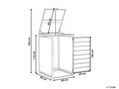 Copri-pattumiera 240 L POLICORO Metallo Grigio scuro