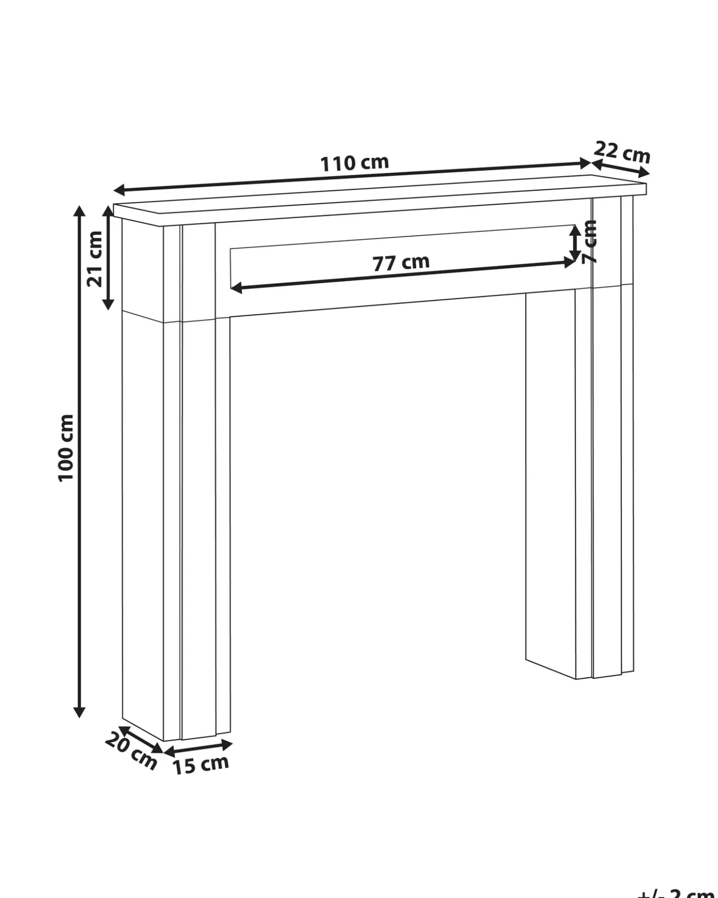 Cornice Caminetto BAUDIN Bianco