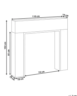 Cornice Caminetto BOYANUP Marrone chiaro