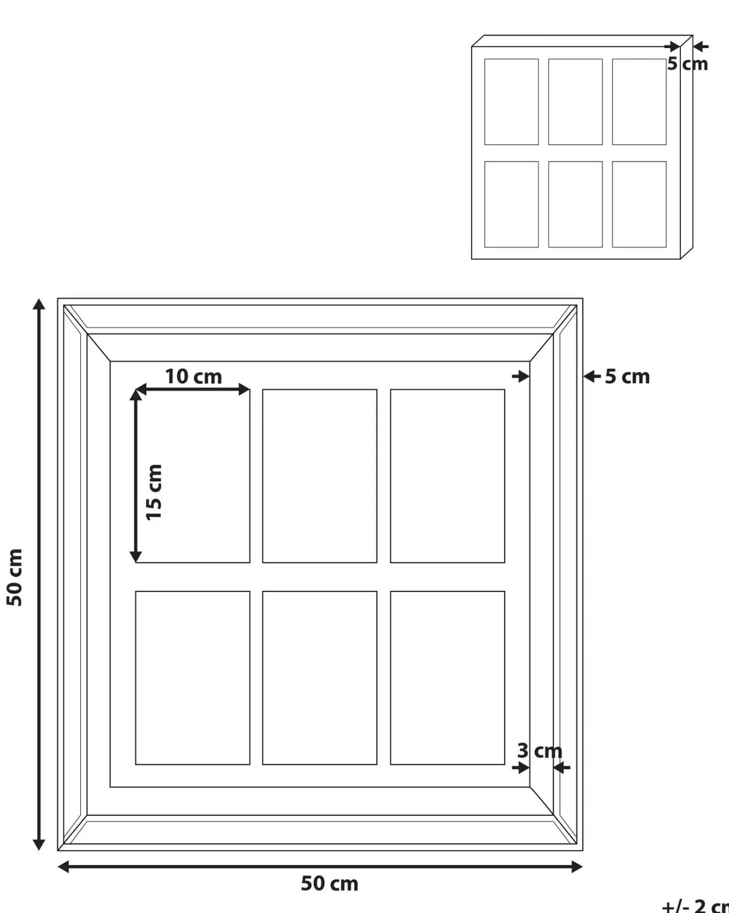 Cornice per 6 foto SINTA Argento