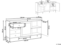 Credenza a 2 ante ALCOVE Bianco