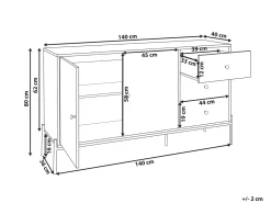 Credenza a 2 ante ARIZONA Marrone