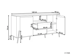 Credenza a 2 ante BLACKPOOL Bianco