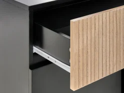 Credenza a 2 ante BLYTHE Frassino naturale Nero