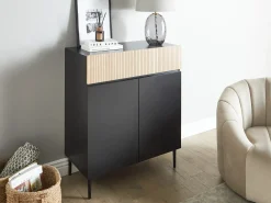 Credenza a 2 ante BLYTHE Frassino naturale Nero