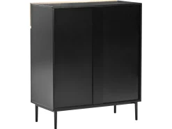 Credenza a 2 ante BLYTHE Frassino naturale Nero