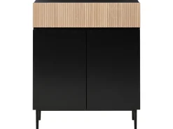 Credenza a 2 ante BLYTHE Frassino naturale Nero
