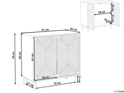 Credenza a 2 ante BONDI Marrone chiaro