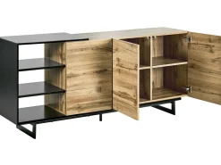 Credenza a 2 ante FIORA Marrone/Nero
