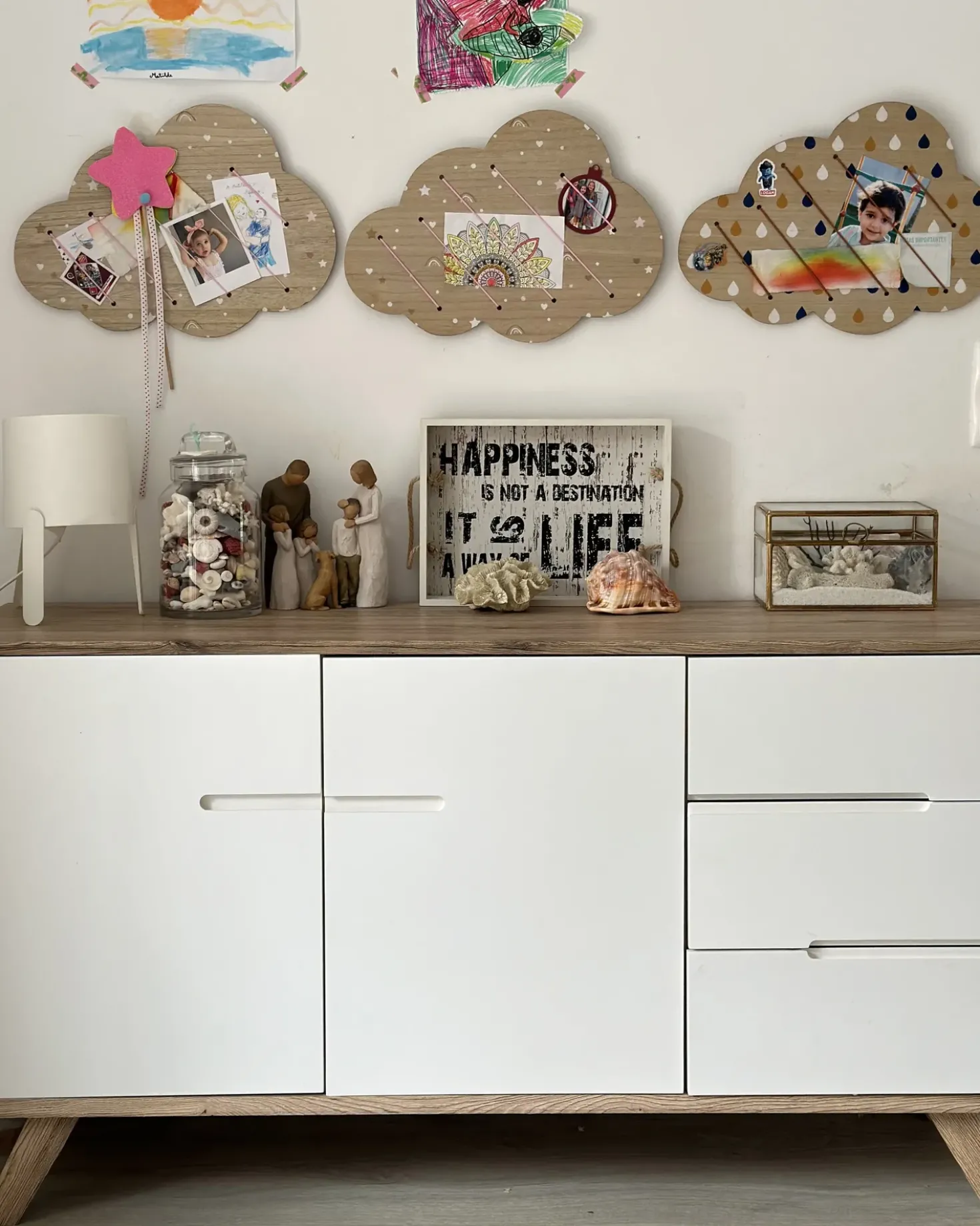 Credenza a 2 ante FORESTER Marrone/Bianco