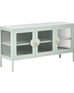 Credenza a 3 ante GLEORA Metallo Verde menta