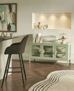 Credenza a 3 ante GLEORA Metallo Verde menta
