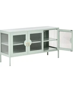 Credenza a 3 ante GLEORA Metallo Verde menta