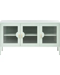Credenza a 3 ante GLEORA Metallo Verde menta