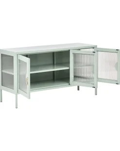 Credenza a 3 ante GLEORA Metallo Verde menta