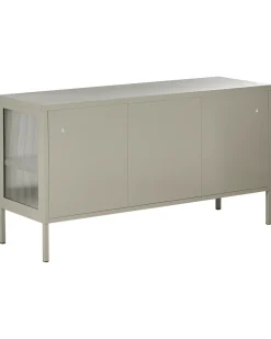Credenza a 3 ante GLEORA Metallo Beige chiaro