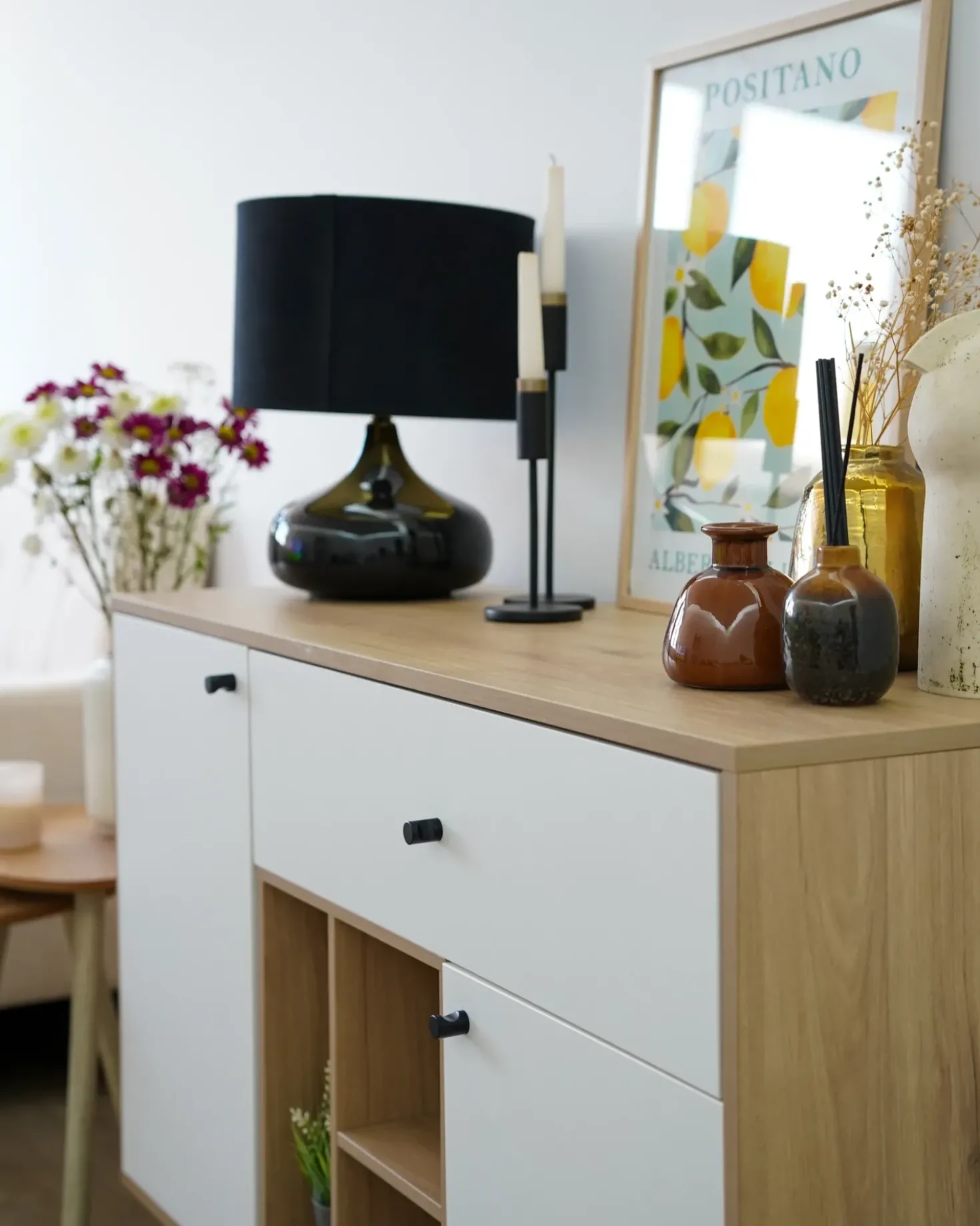 Credenza a 2 ante ITACA Marrone/Bianco