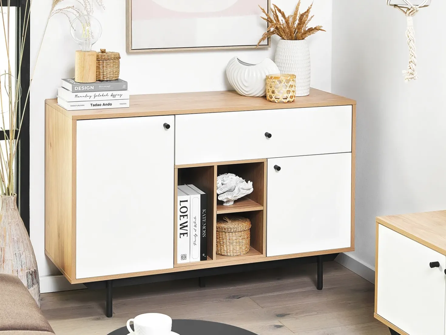 Credenza a 2 ante ITACA Marrone/Bianco