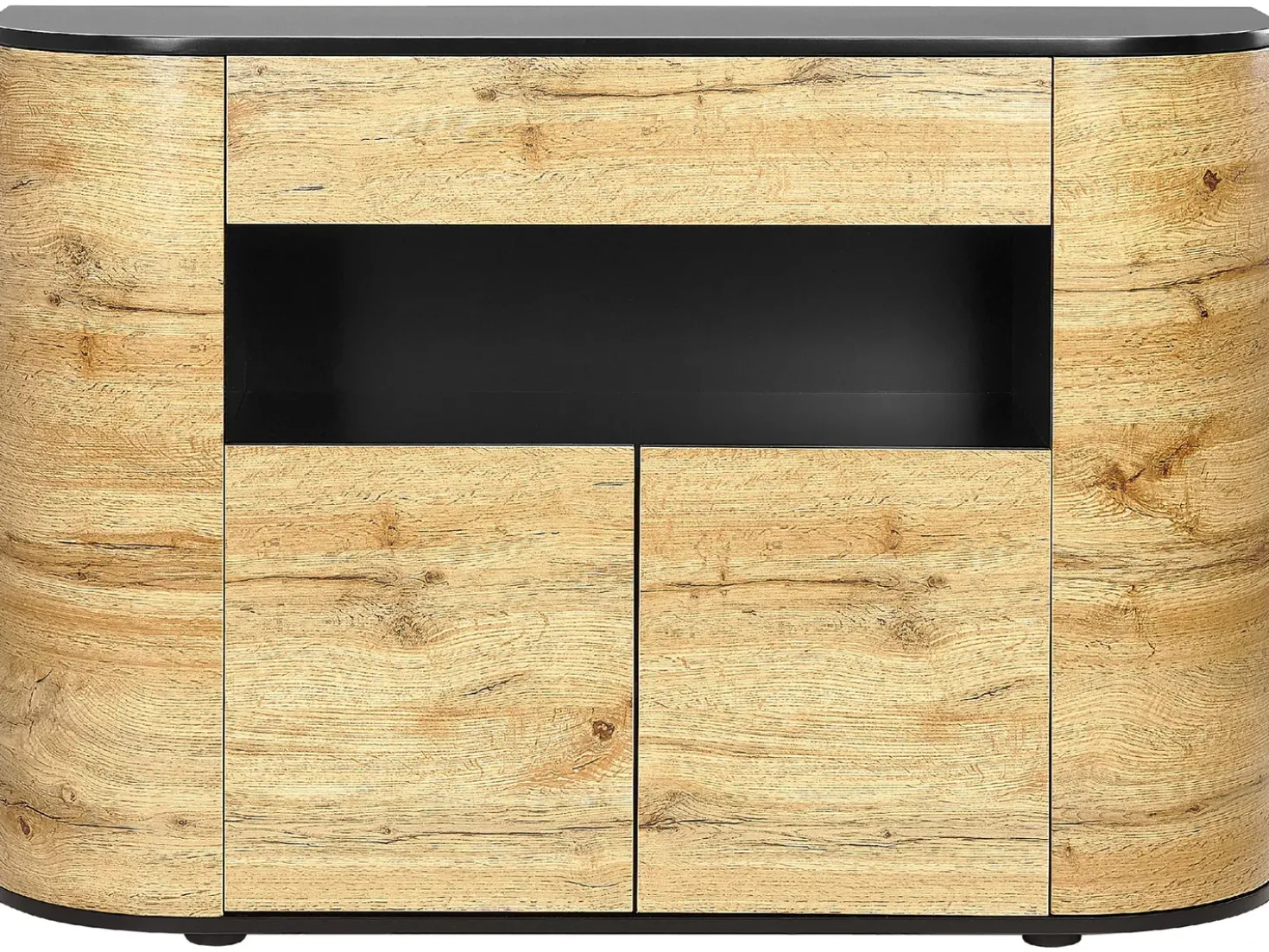 Credenza a 2 ante JEROME Marrone/Nero