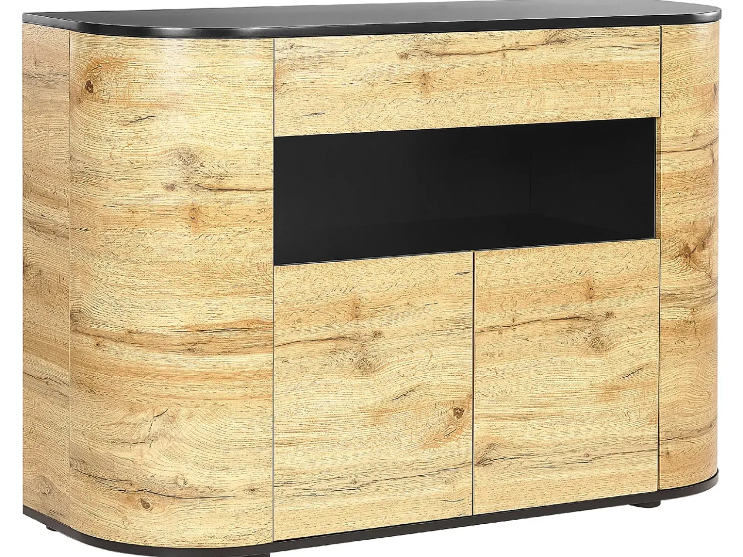 Credenza a 2 ante JEROME Marrone/Nero