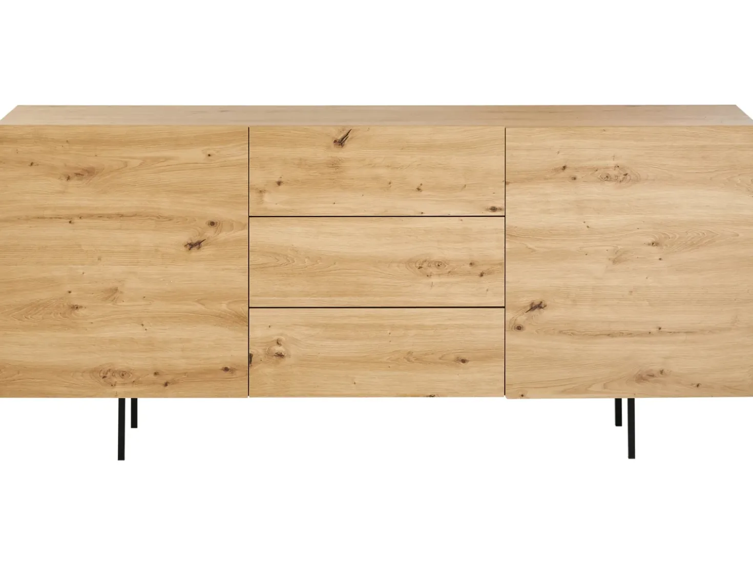 Credenza a 2 ante KENORA Marrone chiaro