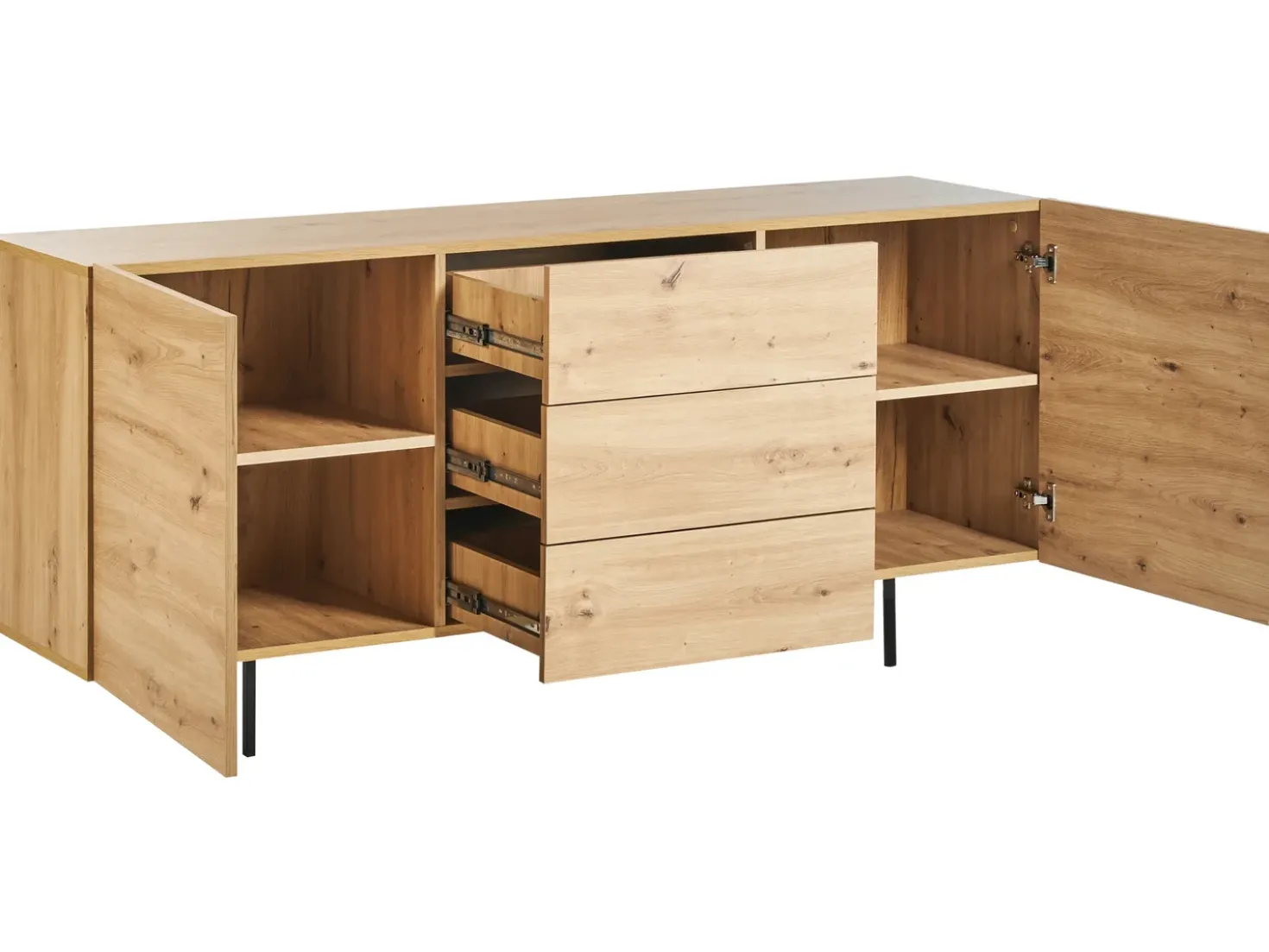 Credenza a 2 ante KENORA Marrone chiaro