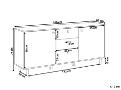 Credenza a 2 ante KURO Nero