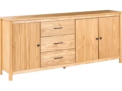 Credenza a 3 ante LEONORA Legno di pino Marrone chiaro