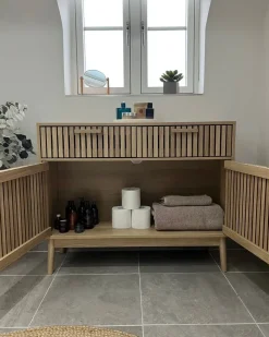 Credenza a 2 ante LYNWOOD Marrone chiaro